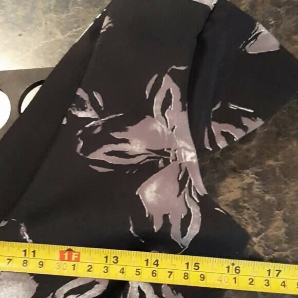 Halston Heritage Floral A-Line Dress - Floral - Black Multi - Picture 6 of 8